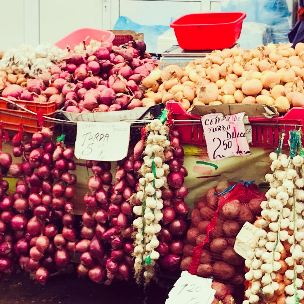 Gemüsestand auf dem Cibin-Markt