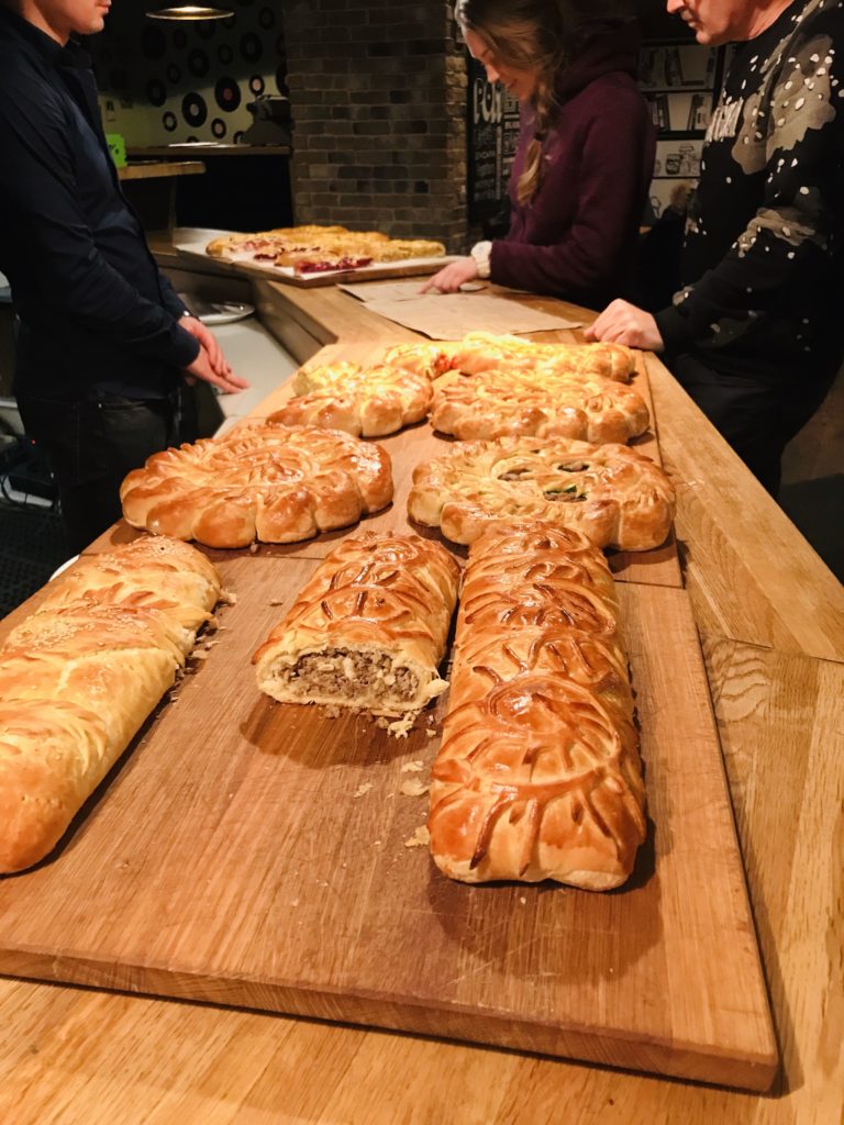 Pirogi Auswahl in Bar-Bufet Nikolay