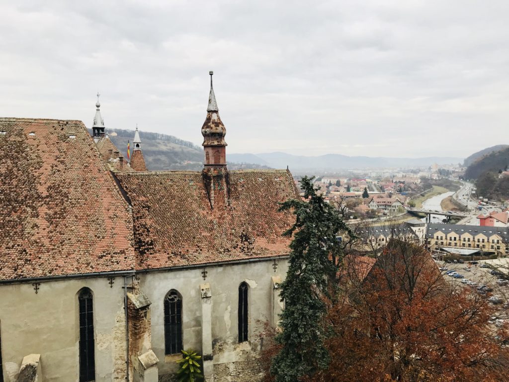 Der Blick vom Stundturm auf Schäßburg