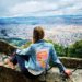 Mascha auf dem Monserrate mit Blick auf Bogotá